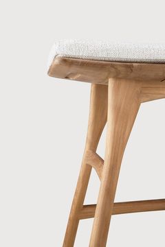 Osso outdoor stool - Off White, Natural - 50 x 33 x 51 cm (10S10356) by Ethnicraft - view 6