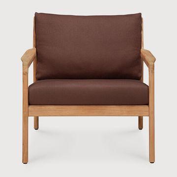 Jack outdoor lounge chair - Natural, Burgundy - 76 x 90 x 74 cm (10S10430) by Ethnicraft - view 2