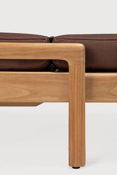 Jack outdoor adjustable lounger - Natural, Burgundy - 216 x 84 x 34 cm (10S10334) by Ethnicraft - view 6