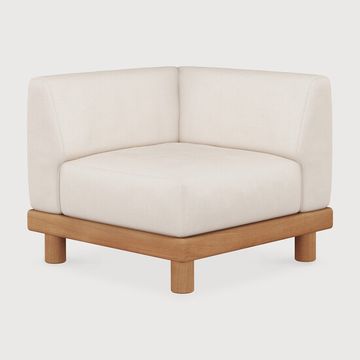 Monocle outdoor modular sofa - Natural, White - 83 x 83 x 72 cm (10S10414) by Ethnicraft - view 2
