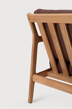 Jack outdoor lounge chair - Natural, Burgundy - 76 x 90 x 74 cm (10S10430) by Ethnicraft - view 6