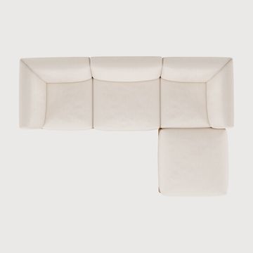 Monocle outdoor modular sofa set - Natural, White - 249 x 166 x 72 cm (10S22214) by Ethnicraft - view 2
