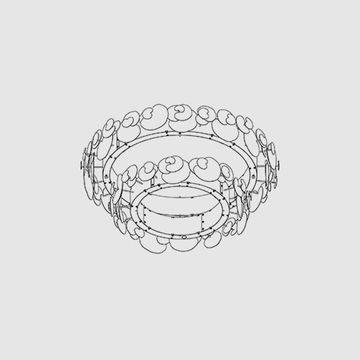 eucalyptus chandelier round double tier by OCHRE - view 2