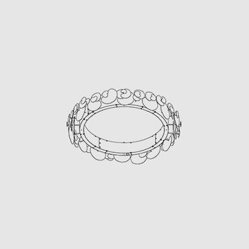 eucalyptus chandelier round single tier by OCHRE - view 2