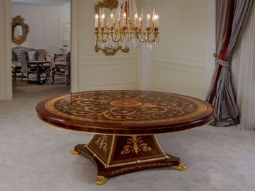 MG1414 - Round rosewood dining table by OAK - view 4