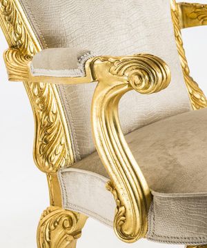 MG1339 - Upholstered fabric chair with armrests by OAK - view 2
