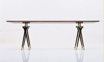 SC3001 - Desk in wood, with two trestles by OAK - view 3