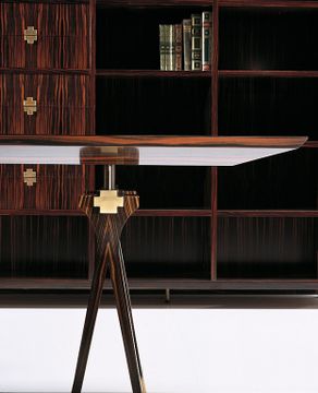 SC3001 - Desk in wood, with two trestles by OAK - view 2