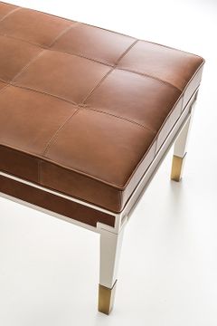 CASTELLO SC5044 - Tufted leather bench by OAK - view 4