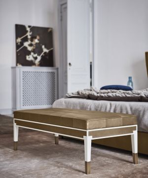 CASTELLO SC5044 - Tufted leather bench by OAK - view 2