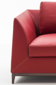 MANZONI SC5074 - Leather armchair with armrests by OAK - view 2