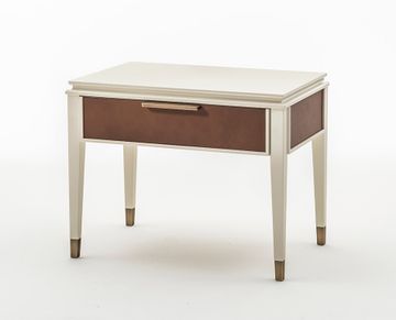 CASTELLO SC5094 - Rectangular leather bedside table with drawers by OAK - view 6