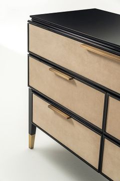CASTELLO SC5095 - Leather chest of drawers by OAK - view 4