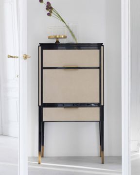 CASTELLO SC5096 - Leather highboard with flap doors by OAK - view 4