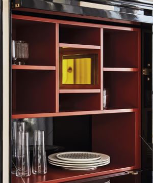 CASTELLO SC5096 - Leather highboard with flap doors by OAK - view 2