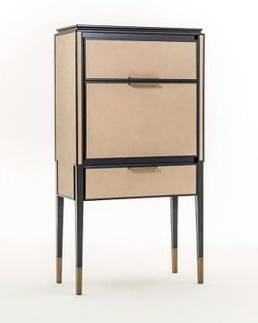 CASTELLO SC5096 - Leather highboard with flap doors by OAK - view 3