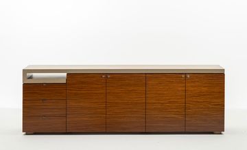 SENATO SC7003 - Low rosewood office storage unit by OAK - view 3