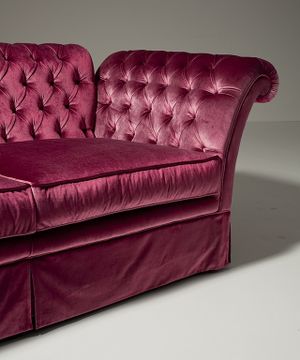 MG3263/3 - 3 seater tufted fabric sofa by OAK - view 2