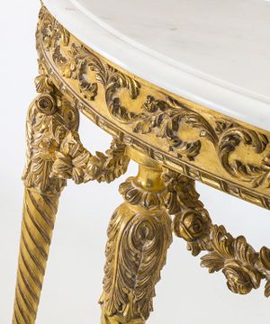 MG5270 - Demilune marble console table by OAK - view 5