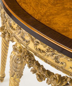 MG5270/PL - Classic style demilune wooden console table by OAK - view 2
