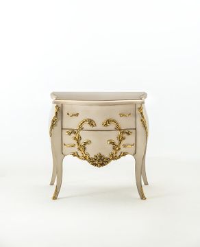 MG6816/PL - Rounded solid wood bedside table by OAK - view 3