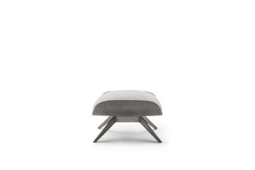 GN8071 - Pouf upholstered in leather or in fabric, with base in steel by OAK - view 4