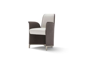 MANHATTAN PM4021 - Leather easy chair with armrests by OAK - view 2