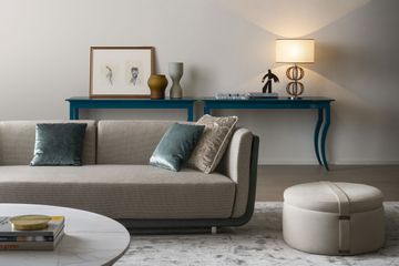 CENTRAL PM4031 - Round leather pouf by OAK - view 3