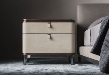 CHELSEA PM4091 - Rectangular walnut bedside table by OAK - view 2