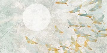 Birds and Waves Gold by Officinarkitettura® - view 2