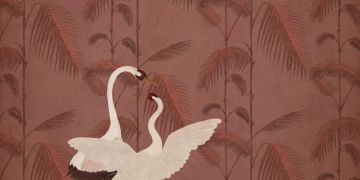 Palms and Bird Pink by Officinarkitettura® - view 2