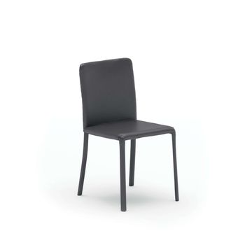 Hard Leather Chair, Upholstered Chair Lunette by Ozzio Italia - view 2