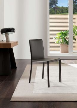 Hard Leather Chair, Upholstered Chair Lunette by Ozzio Italia - view 6