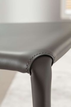 Hard Leather Chair, Upholstered Chair Lunette by Ozzio Italia - view 5