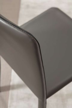 Hard Leather Chair, Upholstered Chair Lunette by Ozzio Italia - view 4