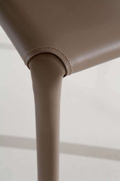 Hard Leather Chair, Upholstered Chair Lunette by Ozzio Italia - view 7