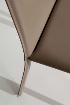 Hard Leather Chair, Upholstered Chair Lunette by Ozzio Italia - view 8