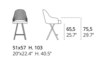 Fixed Bar Stool Febo by Ozzio Italia - view 5