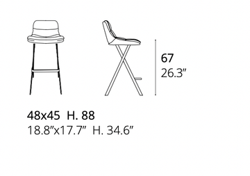 Fixed Bar Stool Milo by Ozzio Italia - view 7