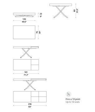 Transformable Tables Newood by Ozzio Italia - view 7