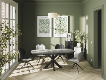 CHAIR NEW YORK BI-MATIERE Rotating seat by Akante - view 3