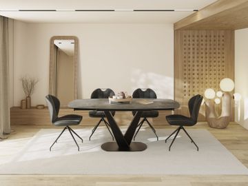 CHAIR NEW YORK BI-MATIERE Rotating seat by Akante - view 5