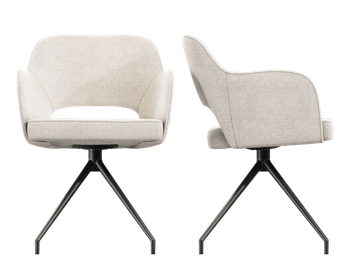 CHAIR CHICAGO TWILL Rotating seat by Akante - view 6