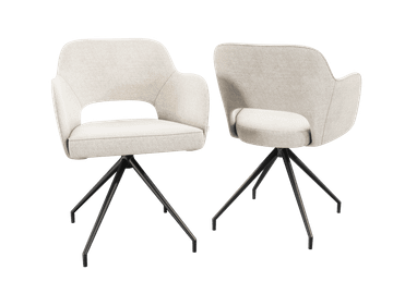 CHAIR CHICAGO TWILL Rotating seat by Akante - view 5