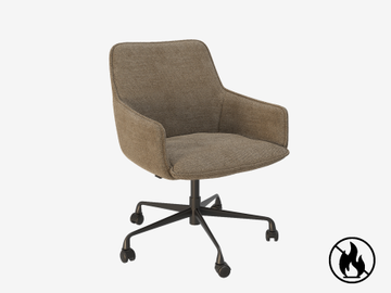 CHAIR AMSTERDAM TWILL With wheels by Akante - view 2