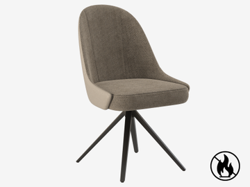 CHAIR MIAMI BI-MATIERE Rotating seat by Akante - view 2