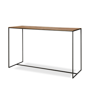 Cute console tables made of recycled teak and black lacquered steel 120 x 45 x 75 cm by Pilma