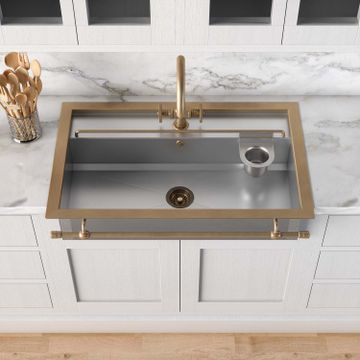 Semi-recessed rectangular sink with step by Officine Gullo srl - view 2