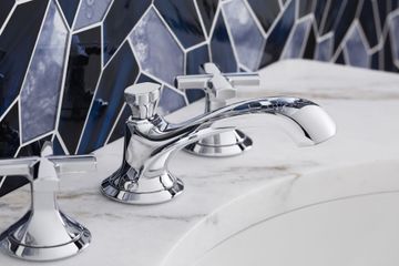 Script Sink Faucet, Low Spout, Cross Handles by Kallista - view 2