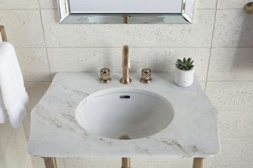 Script Decorative Sink faucet, arch spout, flannel grey Saint-Louis crystal knob handles by Kallista - view 8